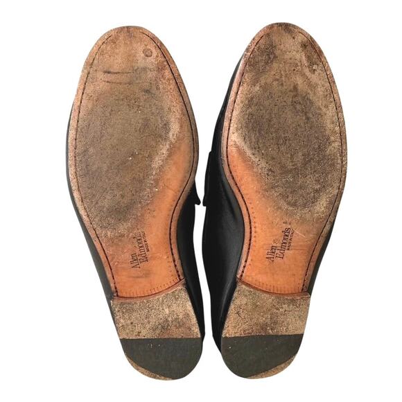 Allen Edmonds Verona II black loafers silver toned horsebit detail size 10
